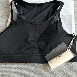 ATHLETIC wear top with sheer panel